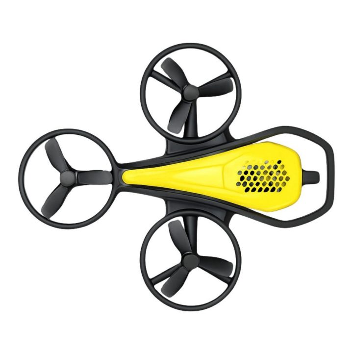 Dronas Syma X36 keturių ašių geltonas – manevringam skrydžiui ir pramogai.