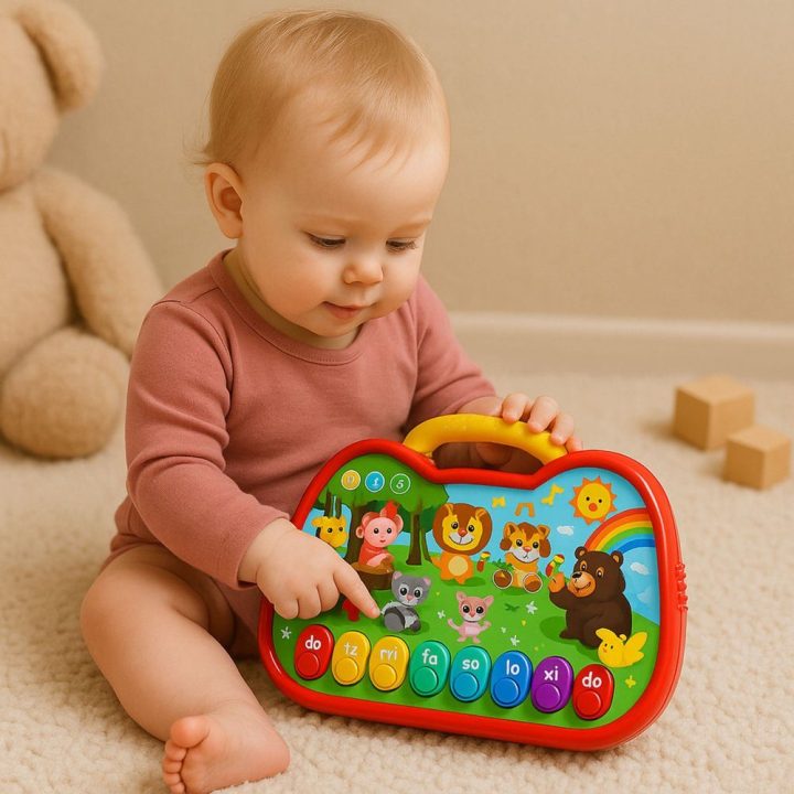Interaktyvi edukacinė lenta Animal World Instruments Piano – žaismingam mokymuisi namuose.