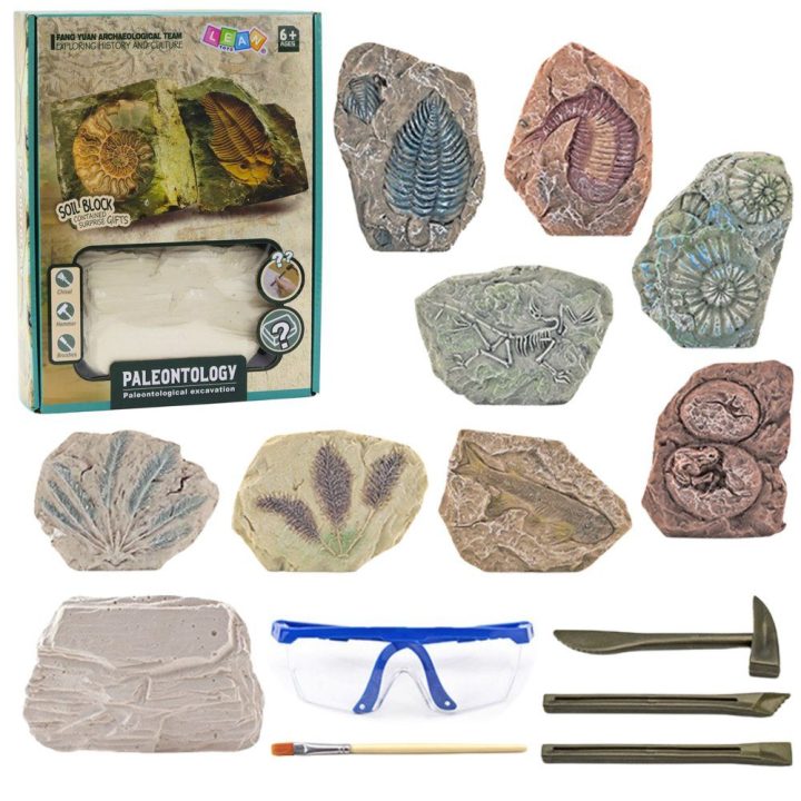 Rinkinys archeologiniams kasinėjimams su gipsiniu bloku – smagiam ir lavinančiam žaidimui.