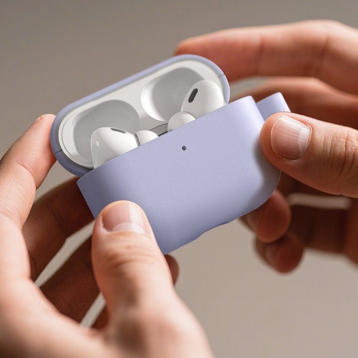 Dėklas violetinis AirPods Pro 3 AmazingThing Glamor – stilingai ausinių apsaugai.