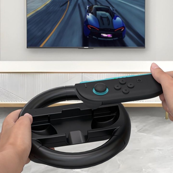 Vairas Nintendo Switch 2 Joy-Con valdikliams juodas – lenktynių patirčiai žaidimuose.