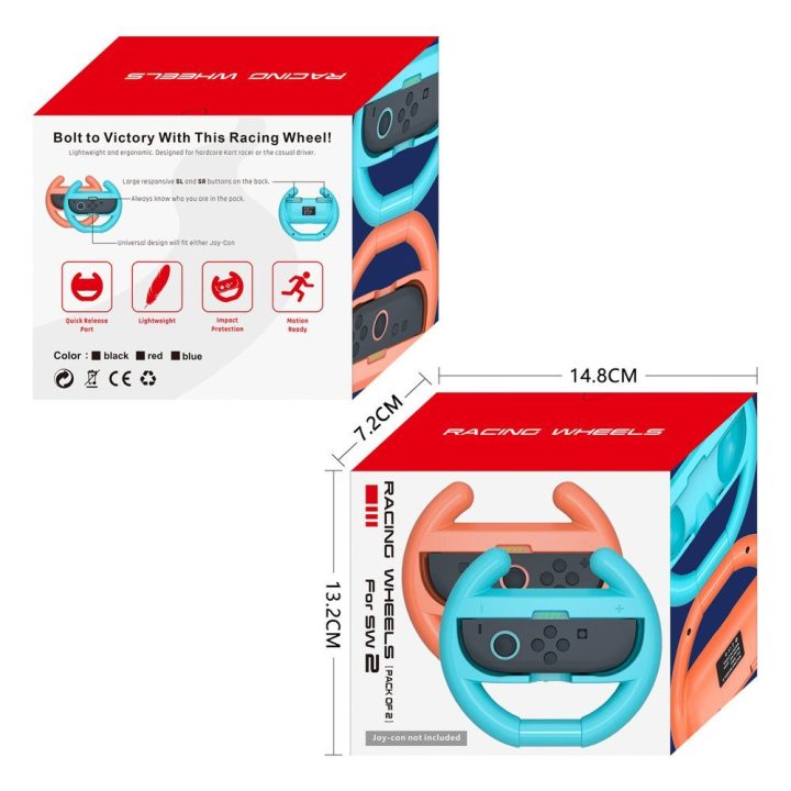 Vairas Nintendo Switch 2 Joy-Con lenktynėms (2 vnt.) – žaidimų patirčiai su draugais.