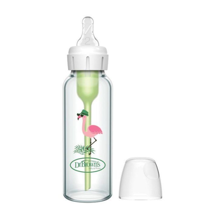 Buteliukas stiklinis 250 ml su žinduku nuo 3 mėn. Dr. Brown’s – patogiam maitinimui kasdien.