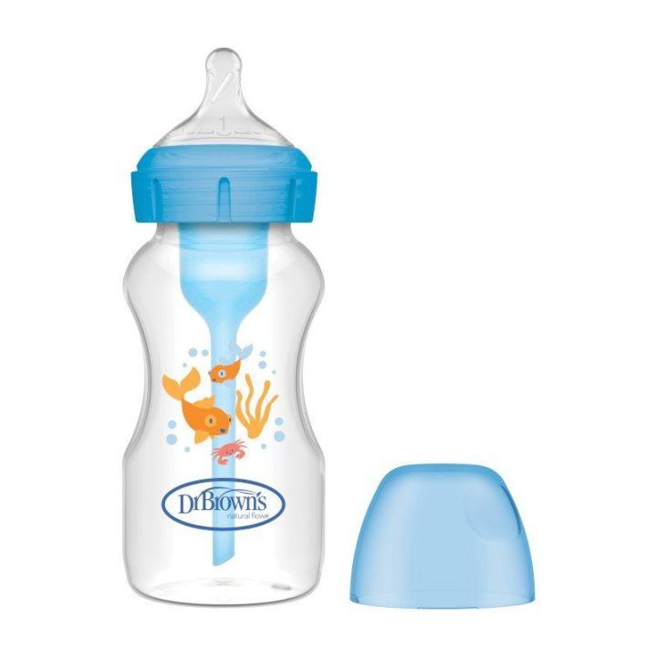 Buteliukas plati kakleliu 270 ml Options+ Dr. Browns – patogiam maitinimui kasdien.
