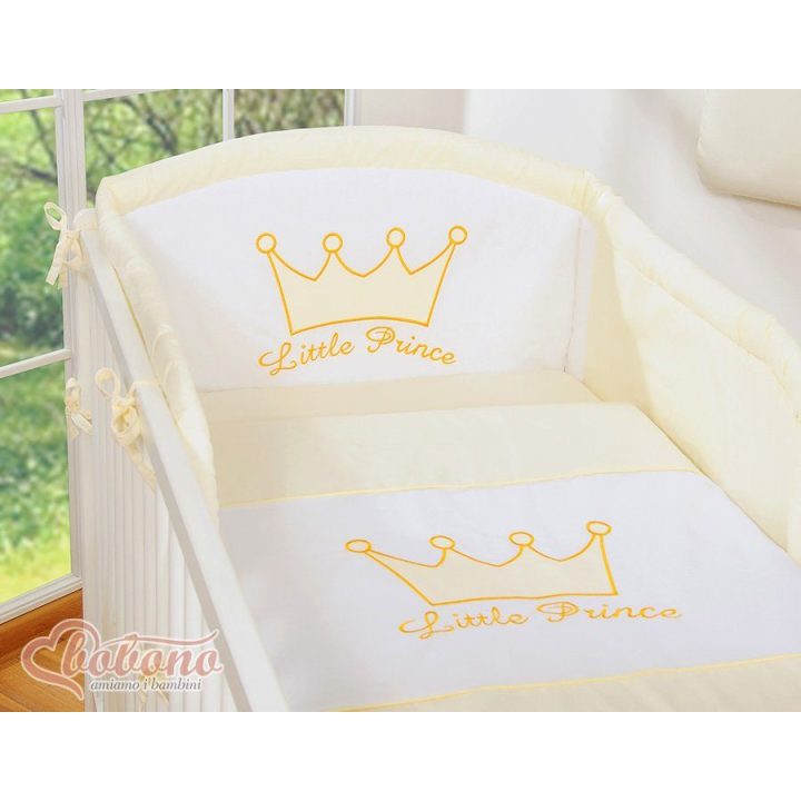 Patalynės komplektas 2 dalių kreminis Little Prince/Princess – saldžiam ir jaukiam miegui.
