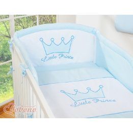 Patalynės komplektas 2 dalių mėlynas Little Prince/Princess – jaukumui ir saldžiam miegui.