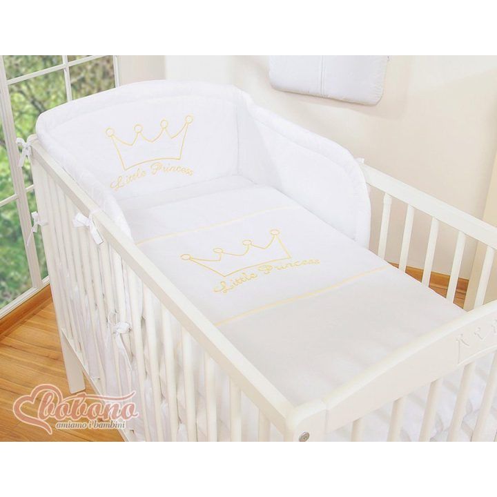 Patalynės komplektas 3 dalių baltas Little Prince/Princess – saldžiam ir ramiam miegui.