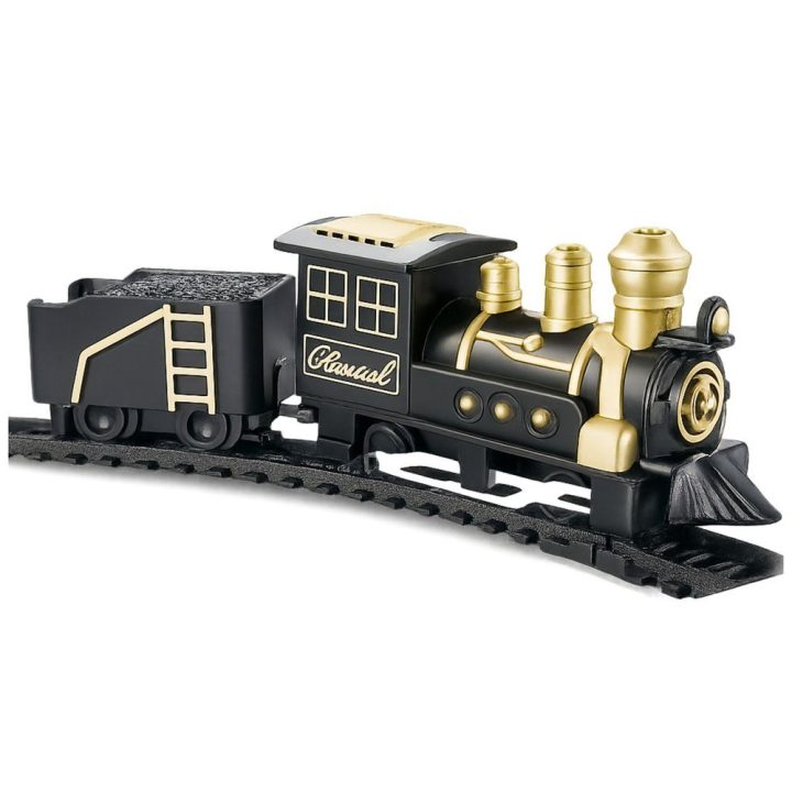 Žaislinis traukinys su bėgiais Classic Train – smagiam žaidimui namuose.