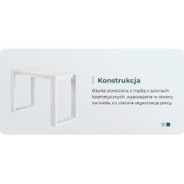 Tualetinis staliukas baltas G031 – patogiai grožio rutinai kasdien.