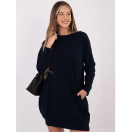 Suknelė tamsiai mėlyna RV – stiliui ir elegancijai kasdien.
