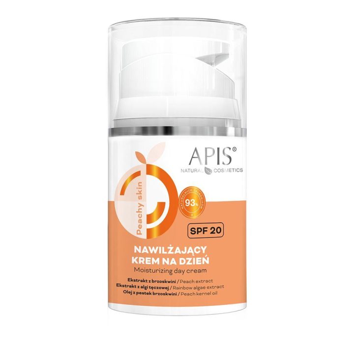Drėkinamasis veido kremas su SPF 20 PEACHY SKIN Apis