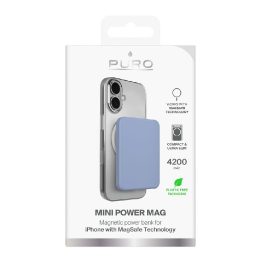 Išorinė baterija 4200 mAh su MagSafe USB-C mėlyna Puro