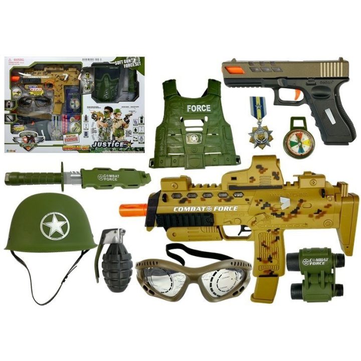 Žaislinis ginklų rinkinys su minkštomis kulkomis MP7