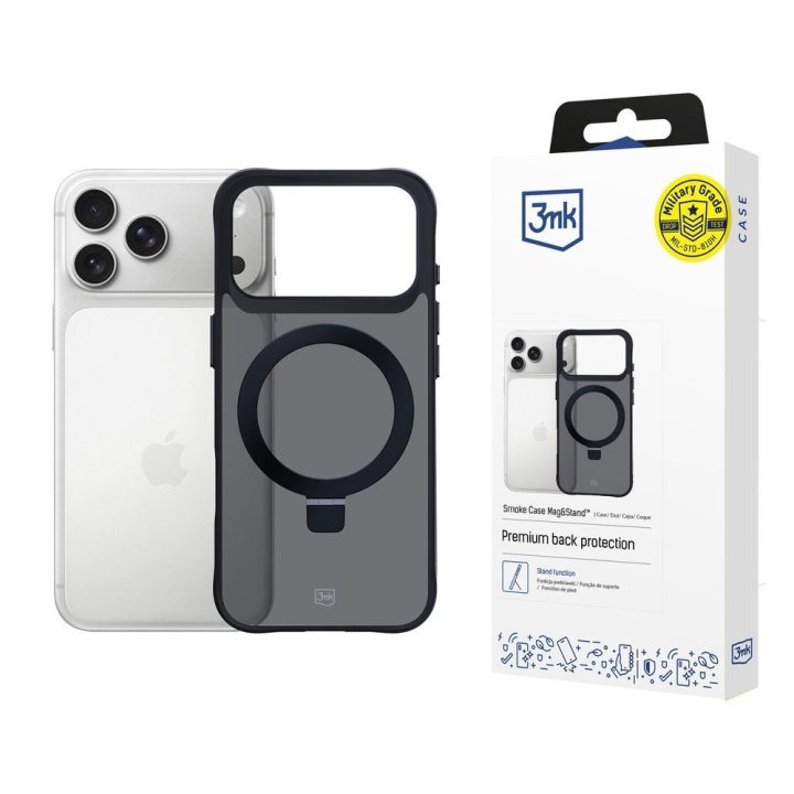 iPhone 17 Pro telefono dėklas juodas Smoke Case