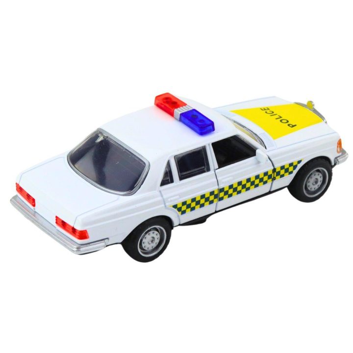 Žaislinė mašinėlė policijos metalinė balta 1:32 Metal Drive