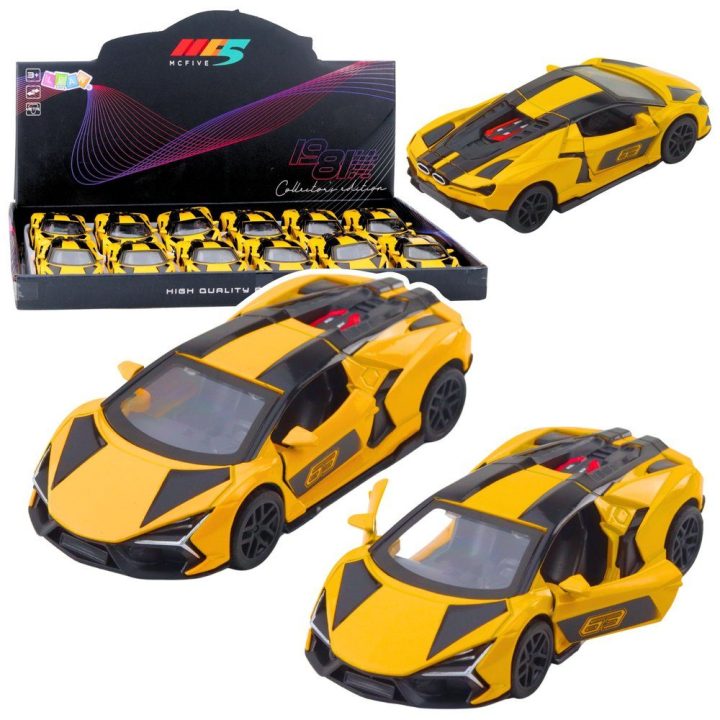 Žaislinis automobilis sportinis metalinis geltonas 1:32