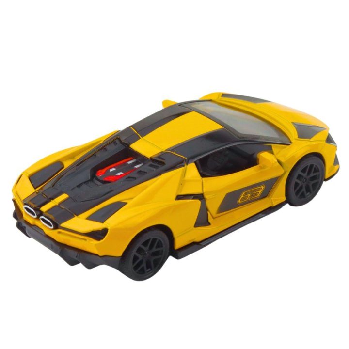 Žaislinis automobilis sportinis metalinis geltonas 1:32