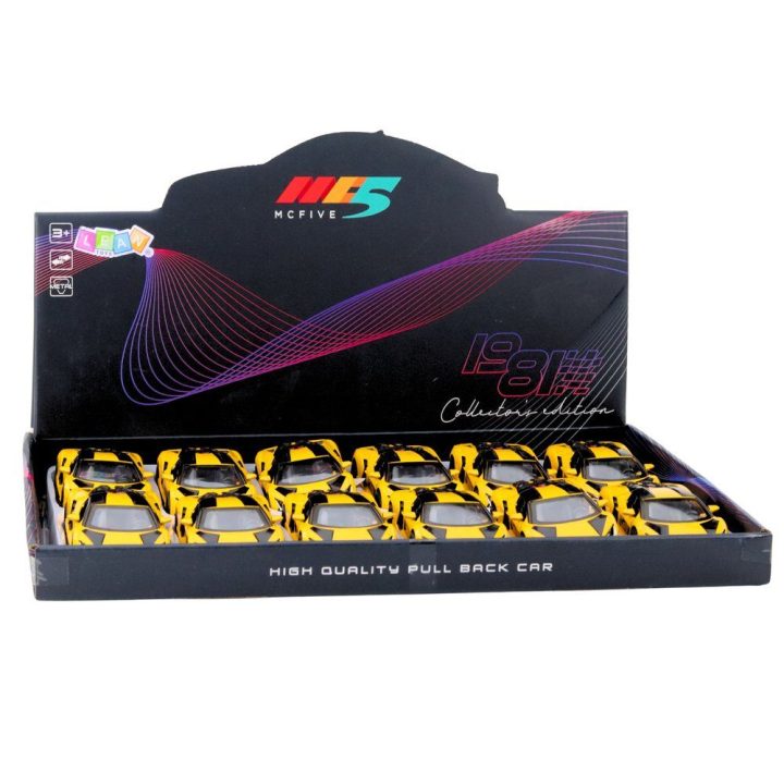 Žaislinis automobilis sportinis metalinis geltonas 1:32