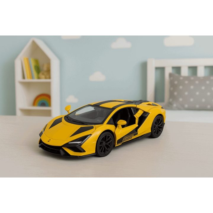 Žaislinis automobilis sportinis metalinis geltonas 1:32