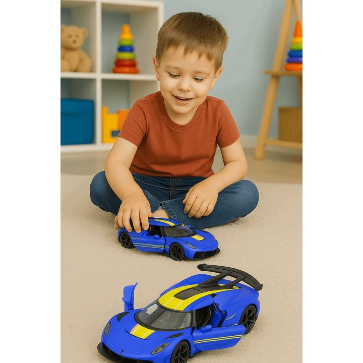 Automobilio sportinis metalinis mėlynas 1:32 Race Drive