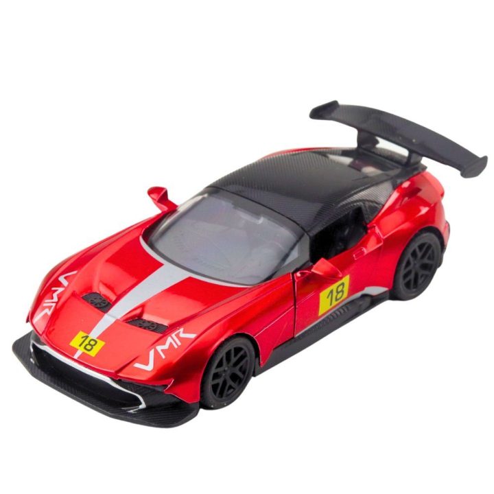 Automobilio sportinis metalinis atidaromomis durimis raudonas 1:32