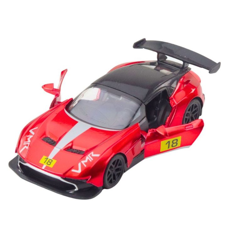 Automobilio sportinis metalinis atidaromomis durimis raudonas 1:32