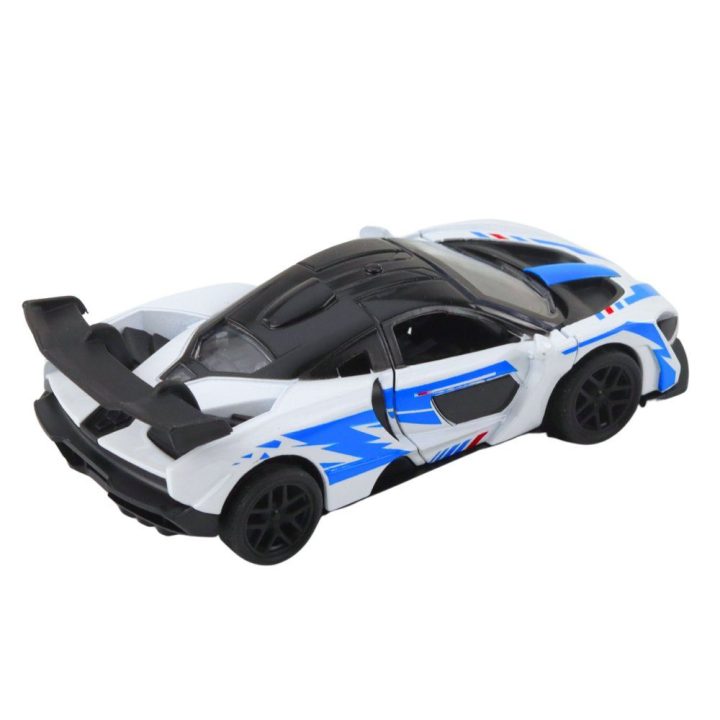 Žaislinis automobilis sportinis baltas 1:32 Metal Drive