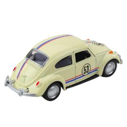 Modelinis automobilis smėlio spalvos 1:32 Classic Car Beetle Metal Drive