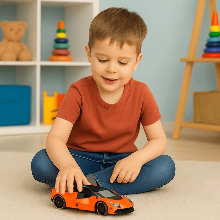 Žaislinis automobilis metalinis oranžinis 1:43 Welly