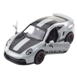 Žaislinė mašinėlė metalinė su atidaromomis durelėmis pilka GTRS 1:43
