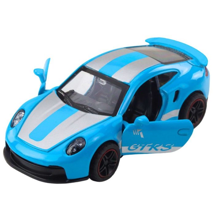 Žaislinis automobilis mėlynas su atidaromomis durelėmis 1:43 GTRS