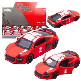 Žaislinis automobilis metalinis su garso ir šviesos efektais raudonas 1:43