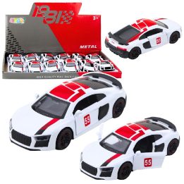 Žaislinis automobilis sportinis metalinis baltas 1:43