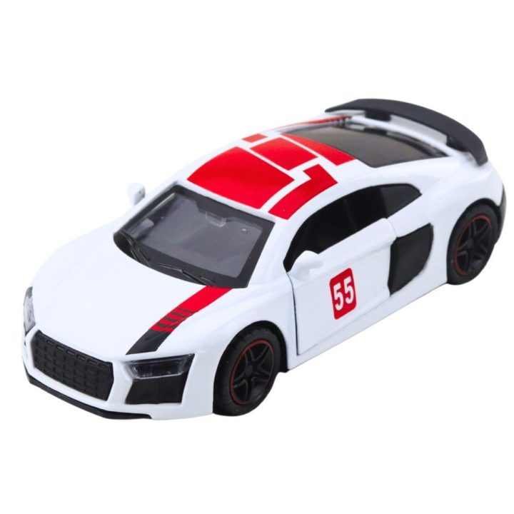 Žaislinis automobilis sportinis metalinis baltas 1:43