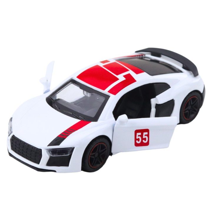 Žaislinis automobilis sportinis metalinis baltas 1:43