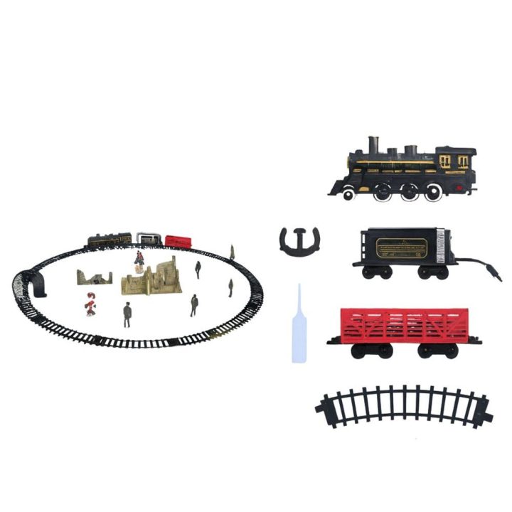 Žaislinis traukinys su bėgiais ir garsais Railway Train Sets