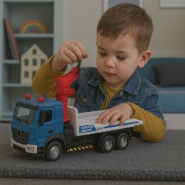 Žaislinė mašina vilkikas su šviesomis ir garsais HTI