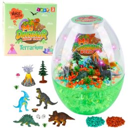 Žaislas kūrybinis dinozauro terariumas su naktine lempa