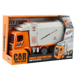 Šiukšlių surinkimo mašina oranžinė su šviesomis ir garsais Cars