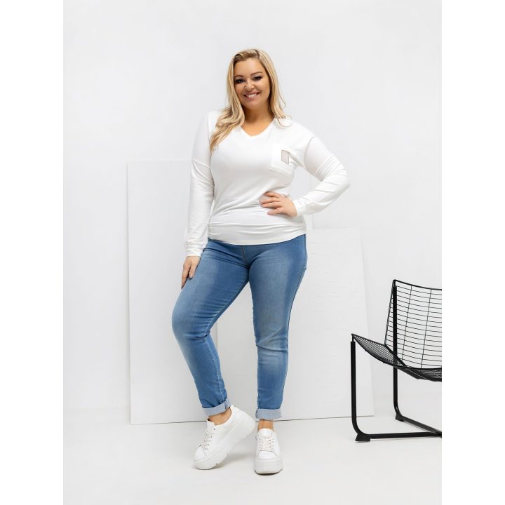 Palaidinė moteriška ecru spalvos plus size RV