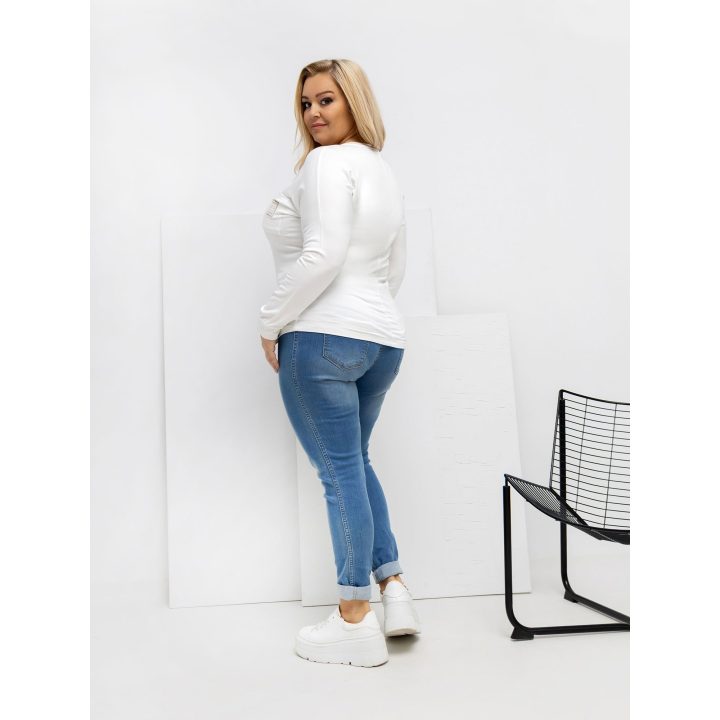 Palaidinė moteriška ecru spalvos plus size RV