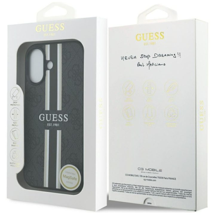 iPhone 17 dėklas MagSafe juodas Guess