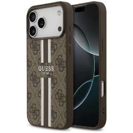 iPhone 17 Pro Max dėklas MagSafe rudas Guess