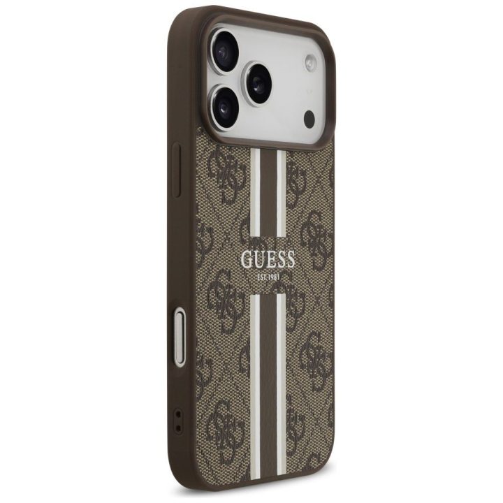 iPhone 17 Pro Max dėklas MagSafe rudas Guess