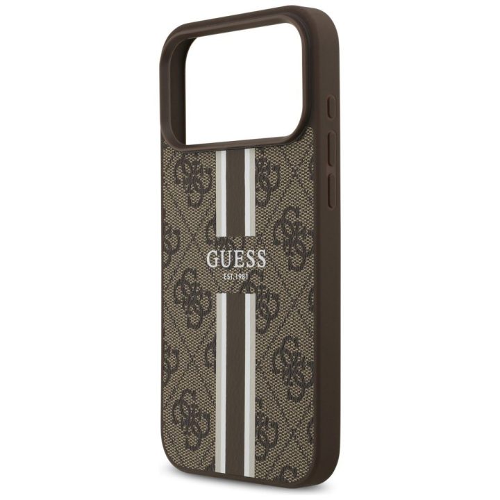 iPhone 17 Pro Max dėklas MagSafe rudas Guess