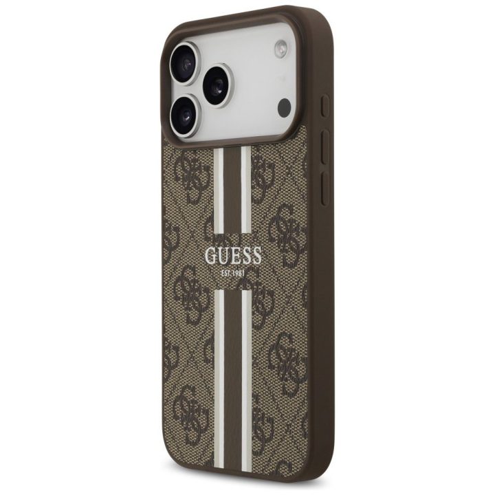 iPhone 17 Pro Max dėklas MagSafe rudas Guess