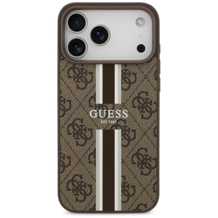 iPhone 17 Pro Max dėklas MagSafe rudas Guess