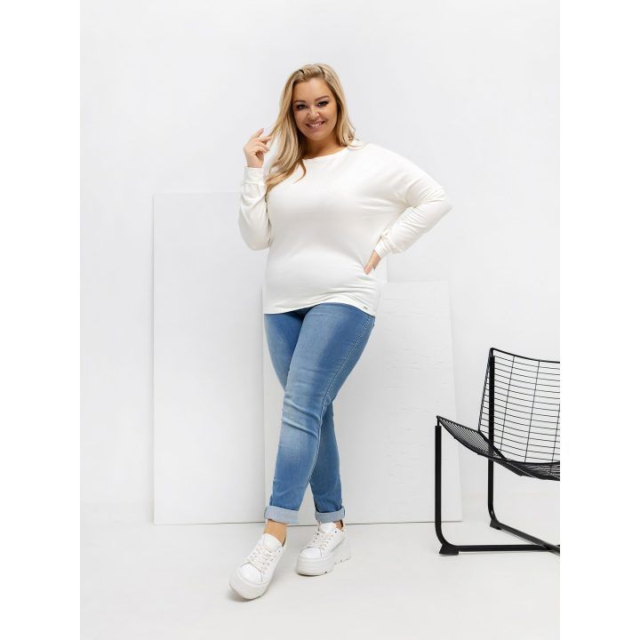 Palaidinė moteriška ecru spalvos plus size RV