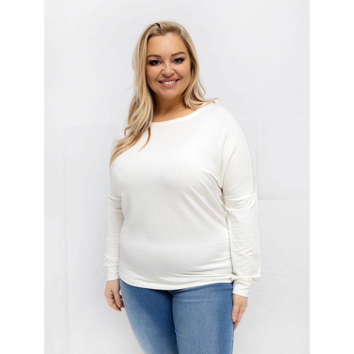 Palaidinė moteriška ecru spalvos plus size RV
