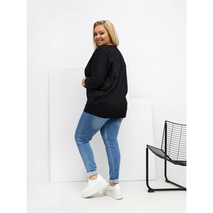 Palaidinė moteriška juoda plus size RV
